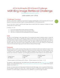 MSR-Bing Image Retrieval Challenge