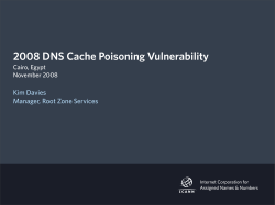 2008 DNS Cache Poisoning Vulnerability
