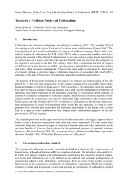 Towards a Firthian Notion of Collocation