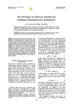 Set Inversion via Interval Analysis for Nonlinear