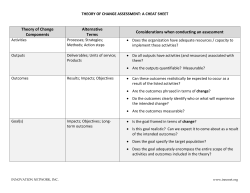Theory of Change Components Alternative Terms Considerations