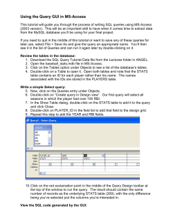 Query Writing Exercise