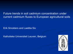 Future trends in soil cadmium concentration under current cadmium