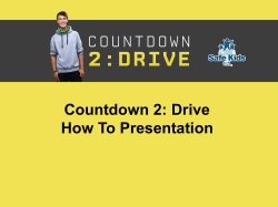 Countdown2Drive How To Presentation