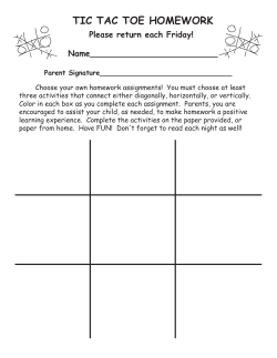 tic tac toe homework