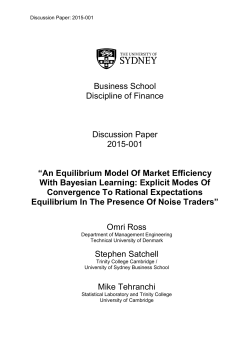 An Equilibrium Model Of Market Efficiency With Bayesian Learn