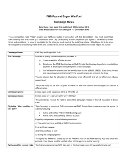 FNB Pay and Engen Win Fuel Campaign Rules