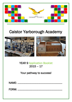 Application Booklet 2015 - Caistor Yarborough Academy