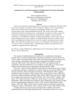 Common Errors in Math Proofs Made By Education Undergraduates