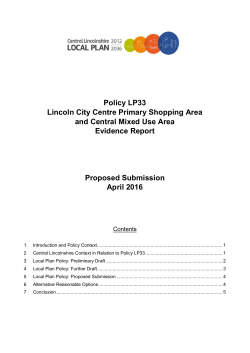 Policy LP33 Lincoln City Centre Primary Shopping Area and Central