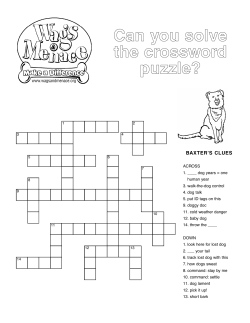 Can you solve the crossword puzzle?