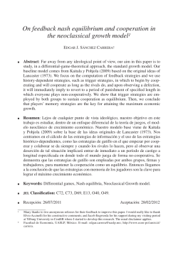 On feedback nash equilibrium and cooperation in