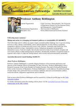 Laureate 2016 Bios*Professor Anthony Bebbington