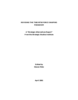 Revising the Two MTW Force Shaping Paradigm