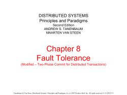 Distributed Transactions (2PC) (Tanenbaum Text Ch8)