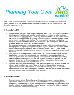 Planning a May Zero Waste Day - Tewksbury Congregational Church