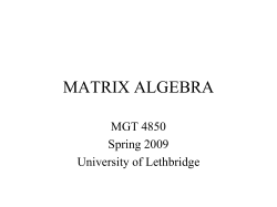 Basic Financial Calculations - U of L Class Index