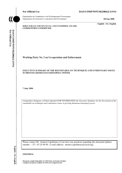 For Official Use DAF/COMP/WP3/M(2006)