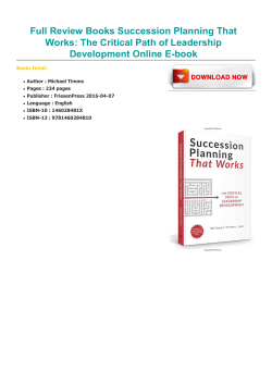 Full Review Books Succession Planning That Works