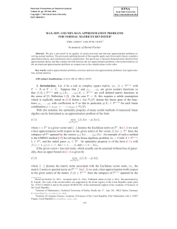 Max-min and min-max approximation problems for normal matrices