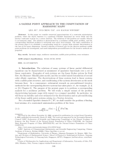 A SADDLE POINT APPROACH TO THE COMPUTATION OF