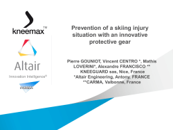 Prevention of a skiing injury situation with an innovative