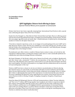 QIFF highlights Chinese food offering in Qatar Special Festival