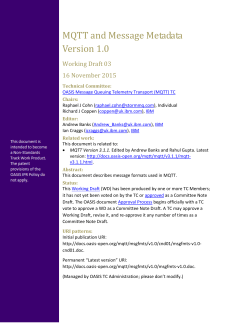 MQTT and Message Metadata Version 1.0