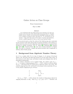 Galois Action on Class Groups