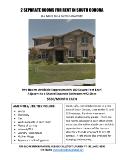 2 separate rooms for rent in south corona