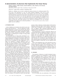 A demonstration of phonons that implements the linear theory