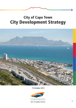 City of Cape Town City Development Strategy