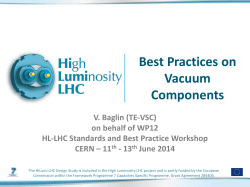 on behalf of WP12 HL-LHC Standards and Best