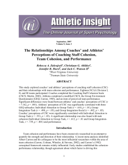 The Relationships Among Coaches` and Athletes