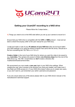 Getting your Ucam247 recording to a NAS drive