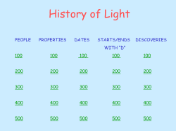 History of Light - Round One