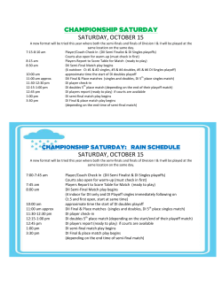 championship saturday saturday, october 15 saturday, october 15