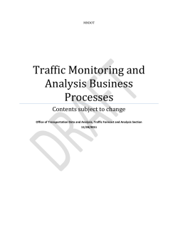 Traffic Monitoring and Analysis Business Processes