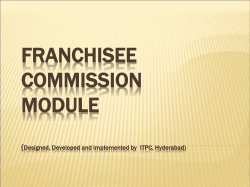 Offline Franchisee Commission Modue