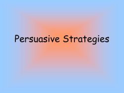 Persuasive Strategies