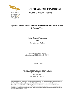 Optimal Taxes Under Private Information:The Role of the Inflation Tax