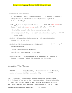 Intermediate Value Theorem