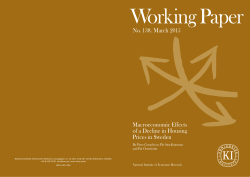 Macroeconomic Effects of a Decline in Housing Prices in Sweden