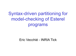 Syntax-driven partitioning for model-checking of Esterel
