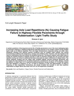 Increasing Axle Load Repetitions (Nf)