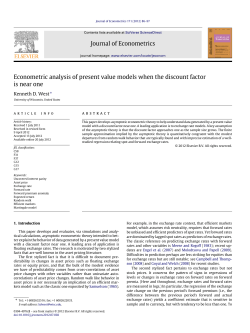 Econometric analysis of present value models when the discount
