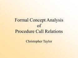 Formal Concept Analysis of Procedure Call Relations