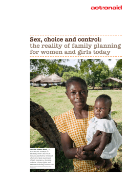 Sex, choice and control: the reality of family planning