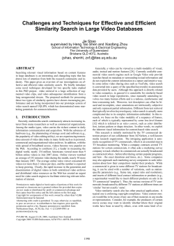 Challenges and Techniques for Effective and Efficient Similarity