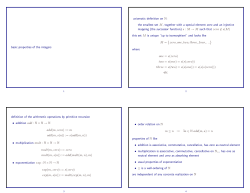 basic properties of the integers axiomatic definition on N: the
